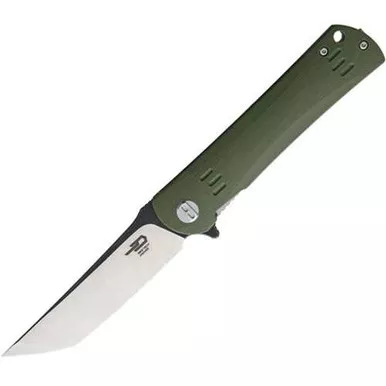 Bestech Kendo D2 Tanto Green G10 Linerlock Folding Knife