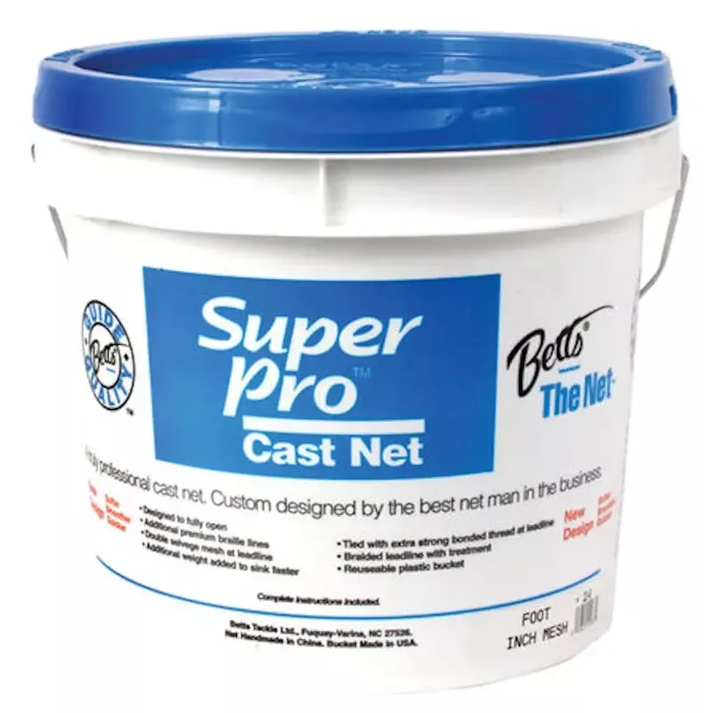Betts Super Pro 8′ Cast Net #20 Series 1/2 Mesh”