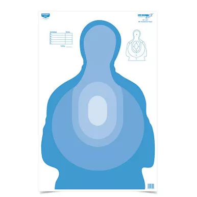 Birchwood Casey BC-37024 Eze-Scorer 23" X 35" Target, 100 Targets- BC Transitional Blue