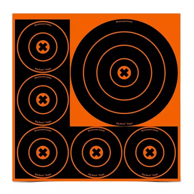 Birchwood Casey Big Burst Bull's-eye Targets4" & 8" Targets