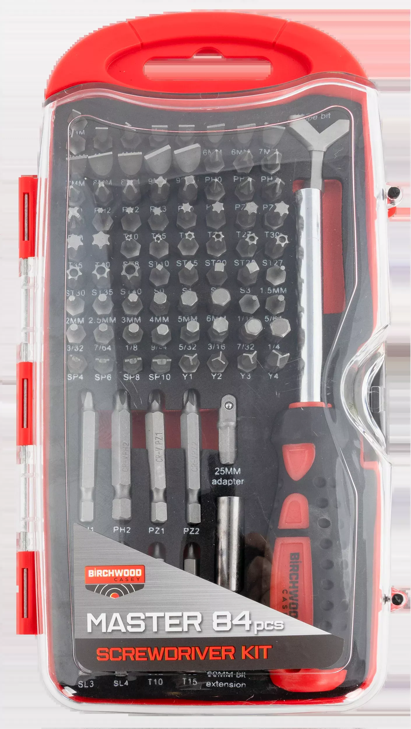 Birchwood Casey Master Screwdriver Kit, 84-Piece Gunsmithing Set with Torx/Hex/Pozidriv – DLXSDS