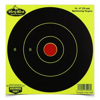 Birchwood CaseyDirty Bird 6" Yellow Round Target