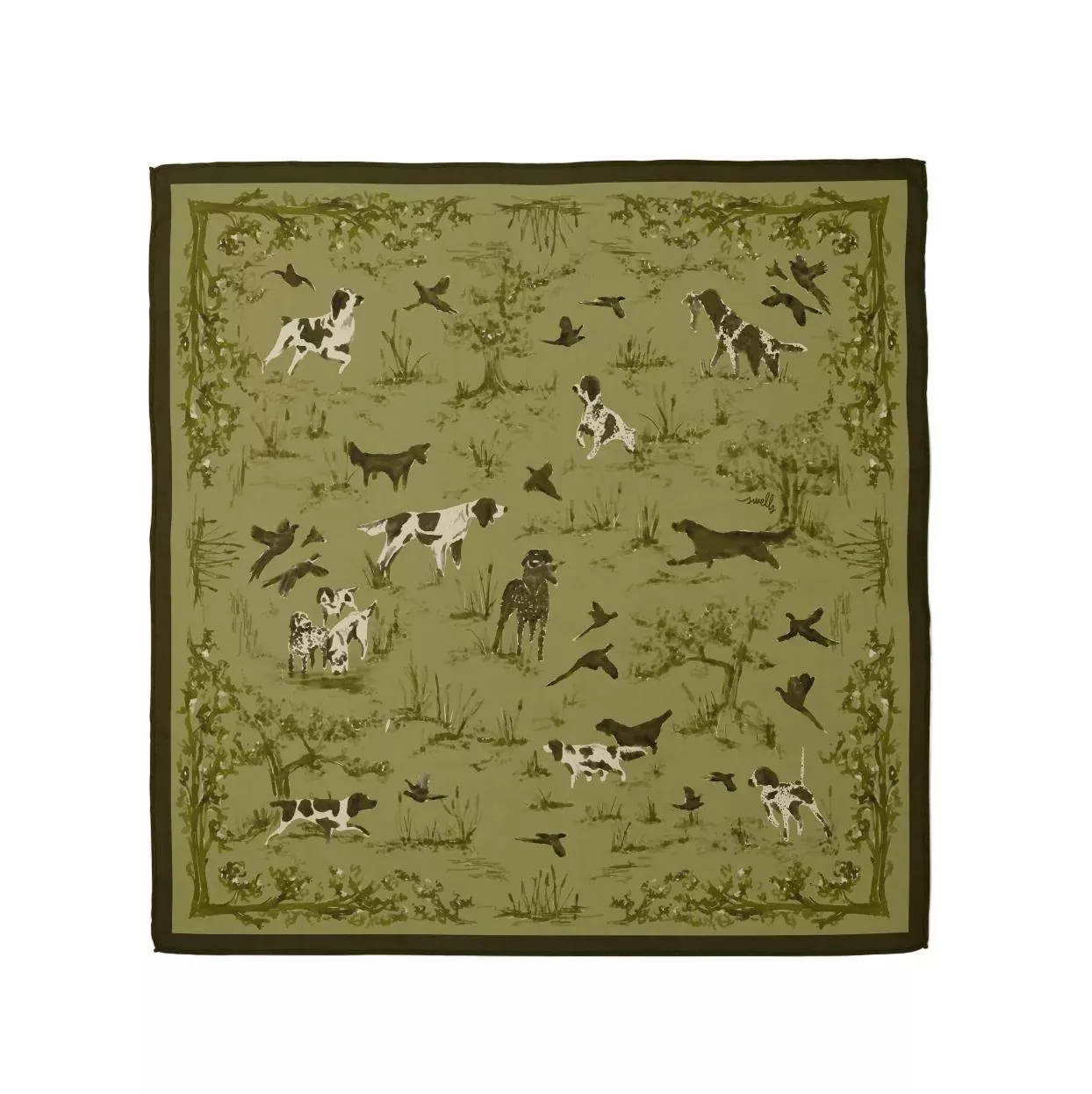 Bird Dog Silk Scarf