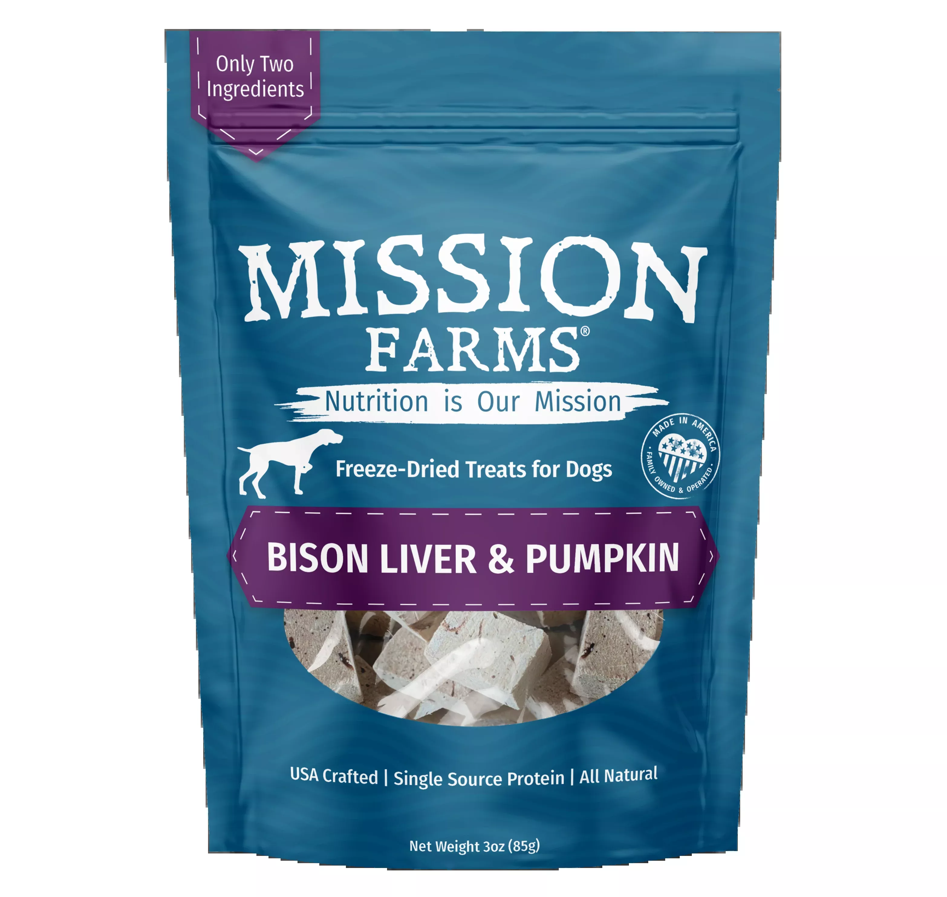 Bison Liver & Pumpkin Treats- 3oz