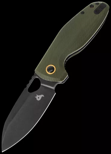 Black Fox Puffy G10 Blackwashed Folding Knife