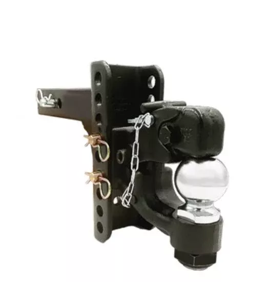 Blue Ox Adjustable Hitch Ball Mount With Pintle Hook, 2″ Receiver, 6″ Drop/Rise, 13,000 Lbs• BXH13162