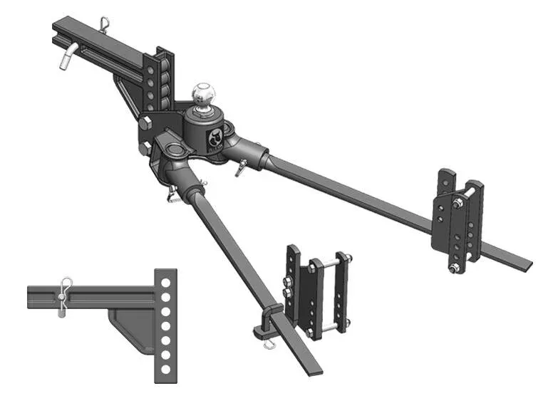 Blue Ox TrackPro 7 Hole Shank for Trailers with Underslung Couplers• BXW1053