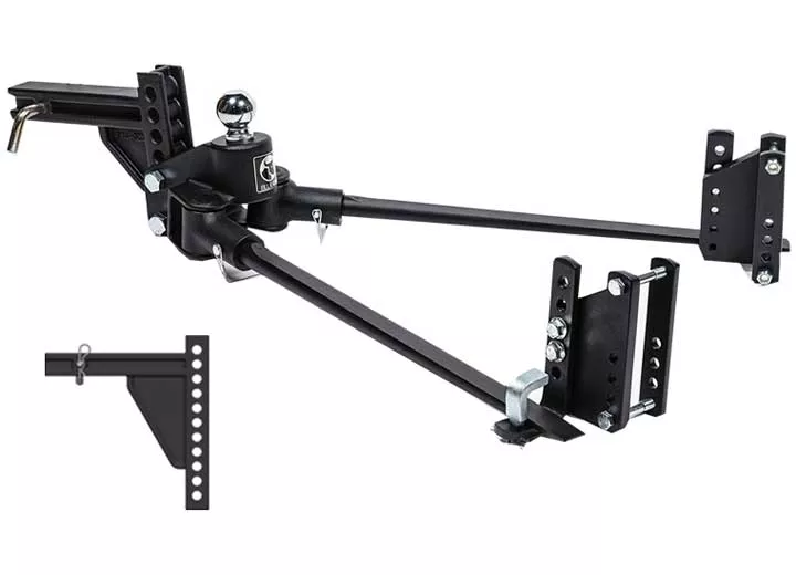 Blue Ox TrackPro Standard Coupler Hitch Head Weight Distribution With 11 Hole Shank - 800 Lb. Tongue Weight, 2-5/16" Ball• BXW0856