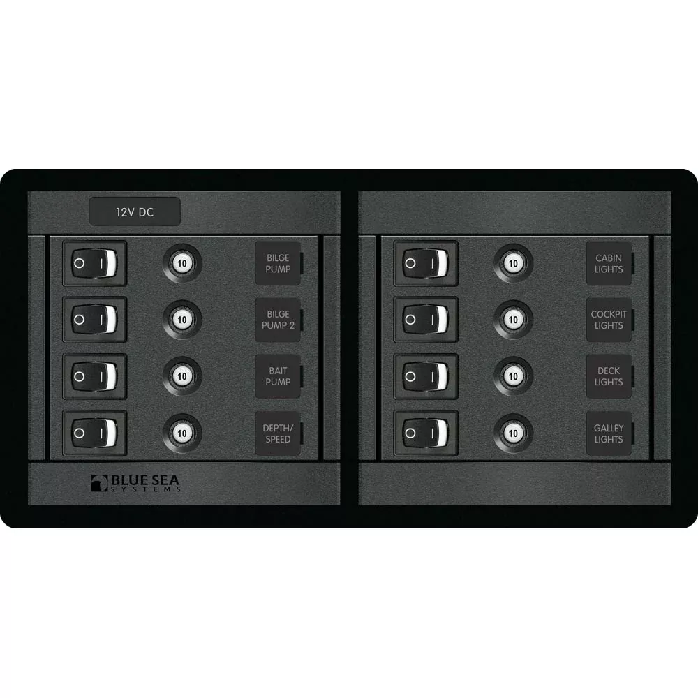 Blue Sea 1456 8 Position Switch CLB Horizontal [1456]
