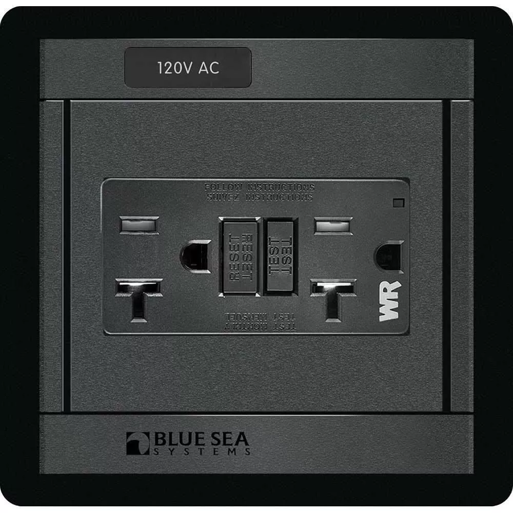 Blue Sea 1499 – 360 Panel – 120V AC GFCI Dual Outlet [1499]