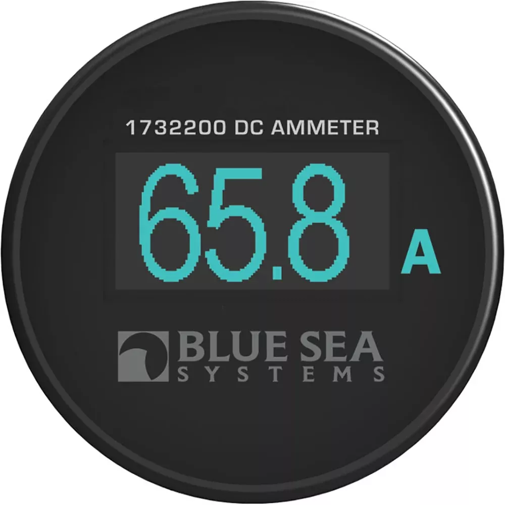 Blue Sea 1732200 Mini OLED Ammeter – Blue