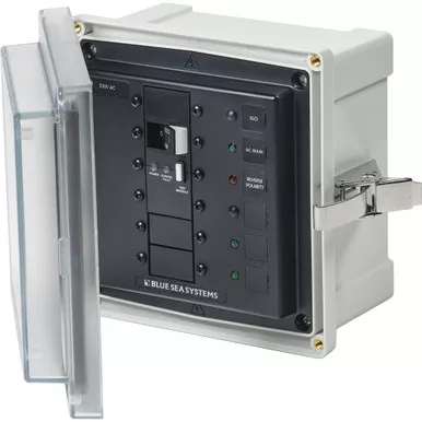Blue Sea 3121 SMS Panel Enclosure with ELCI and Blanks