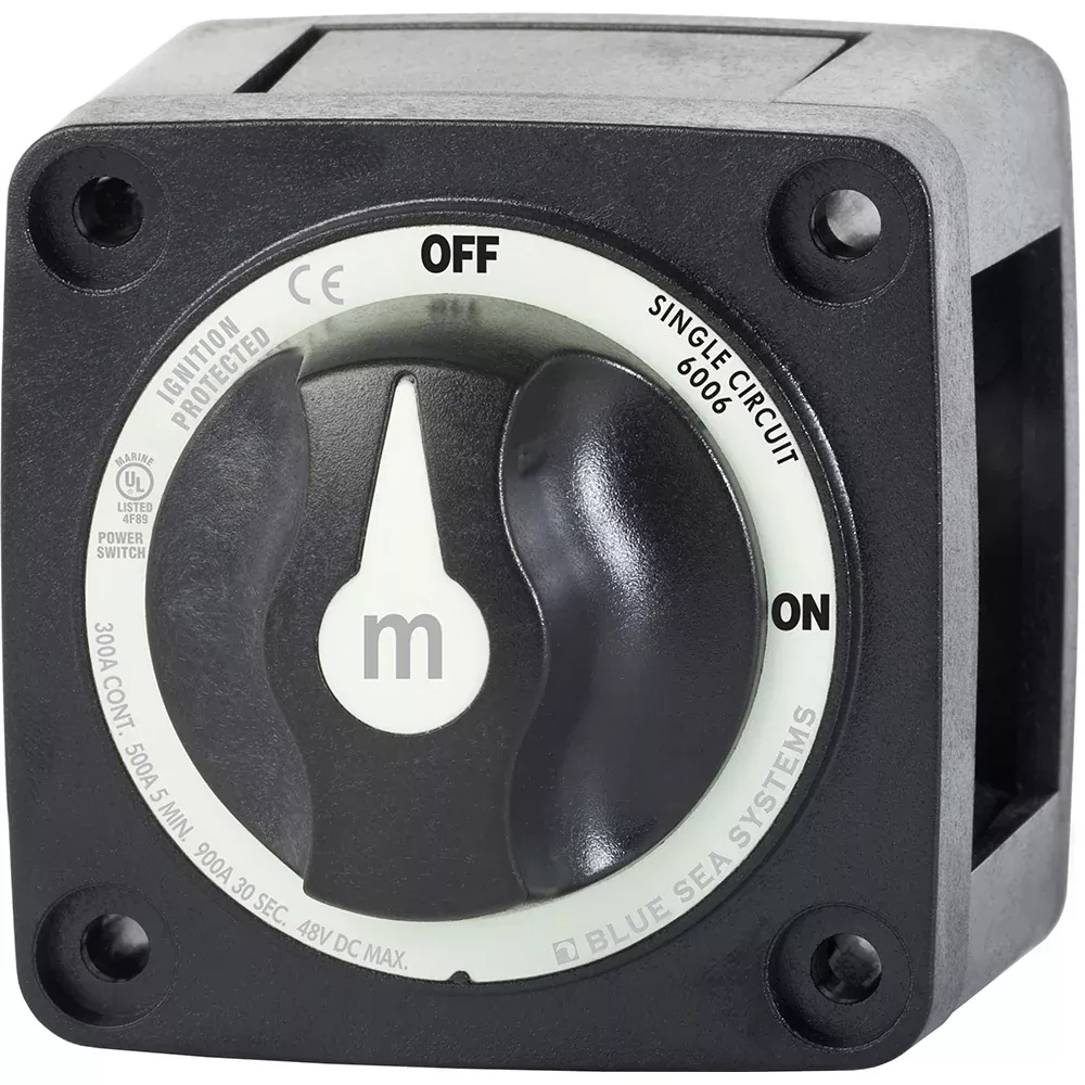 Blue Sea 6006200 Battery Switch Mini ON/OFF – Black [6006200]