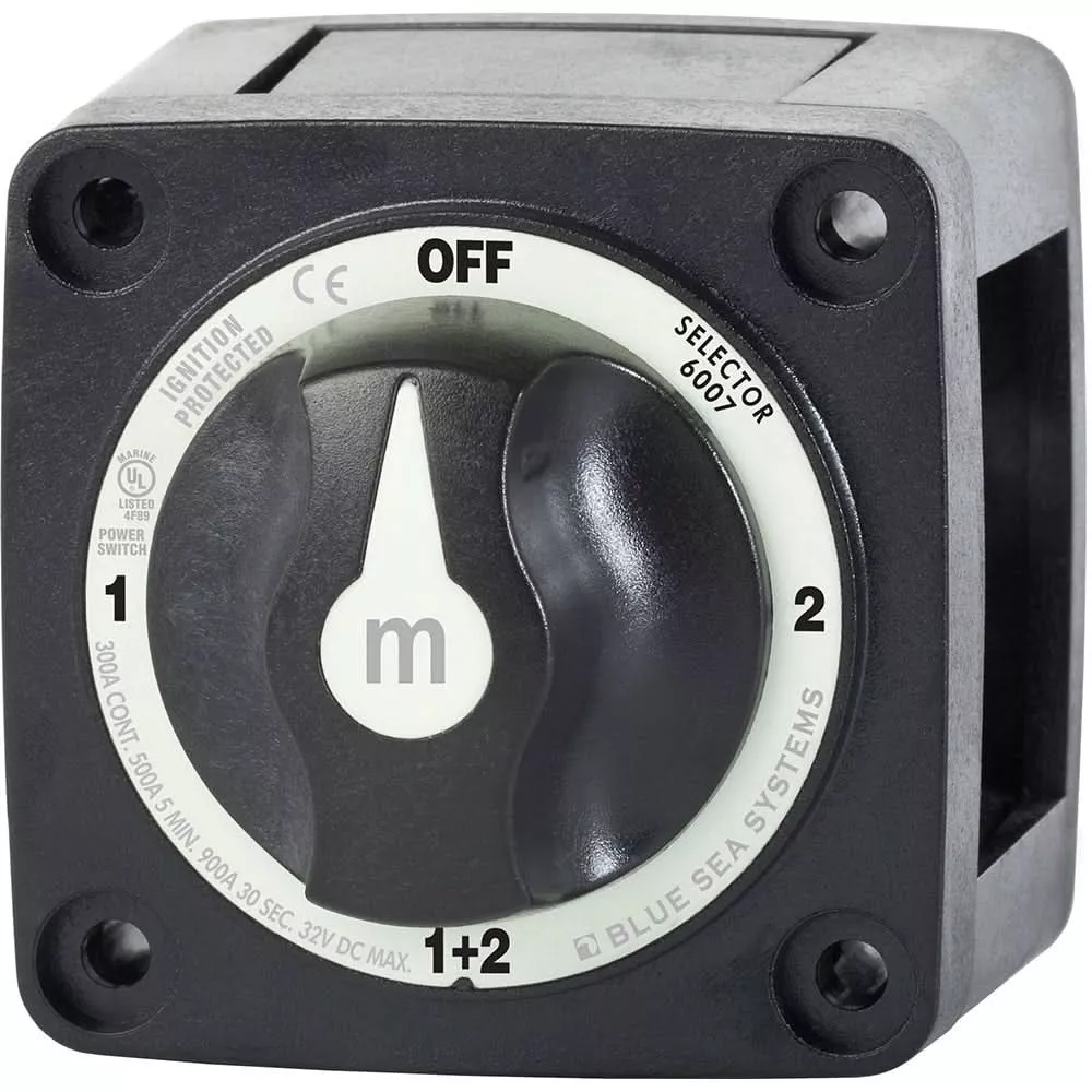 Blue Sea 6007200 Battery Switch Mini – 4 Position – Black [6007200]