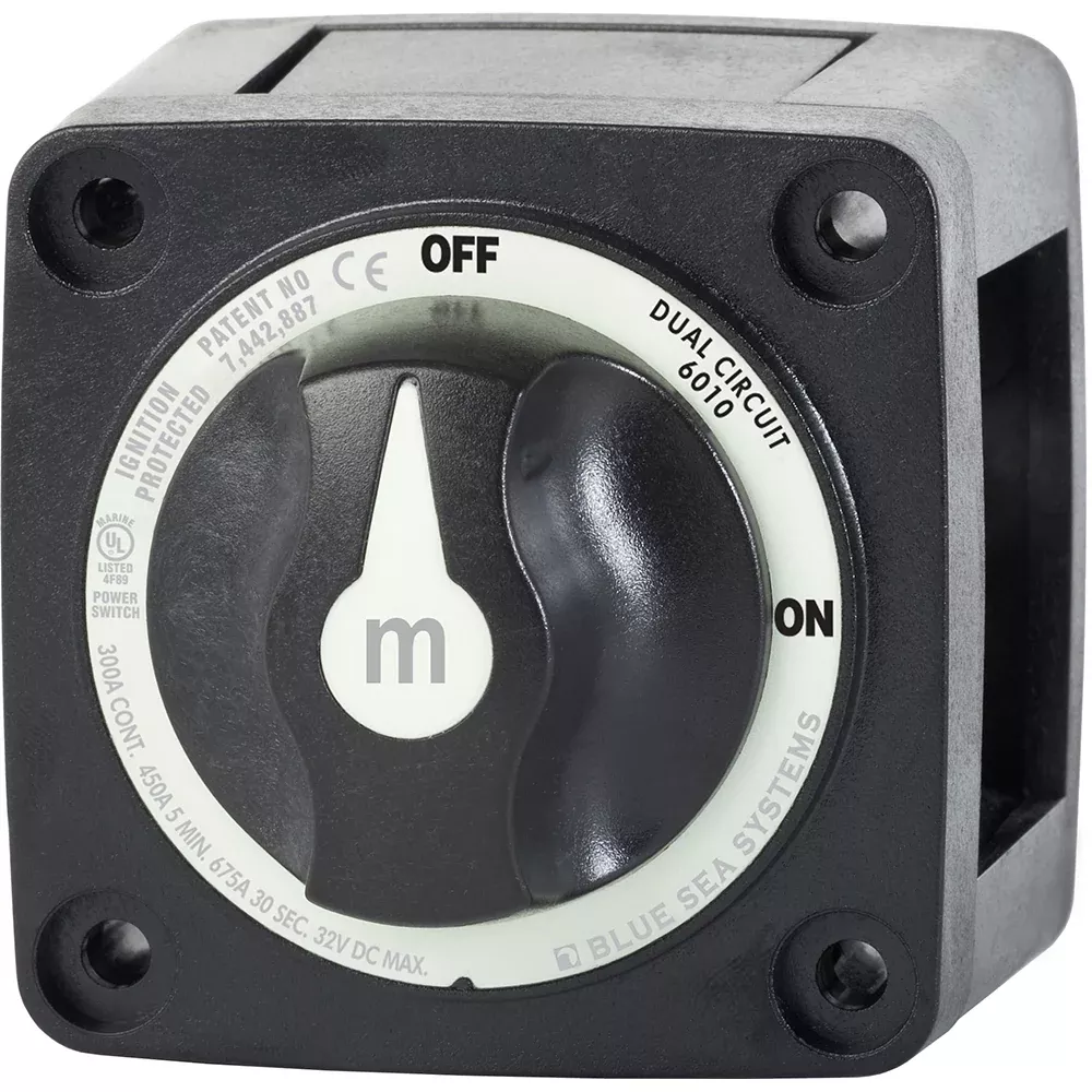Blue Sea 6010200 Battery Switch Dual Circuit – Black [6010200]