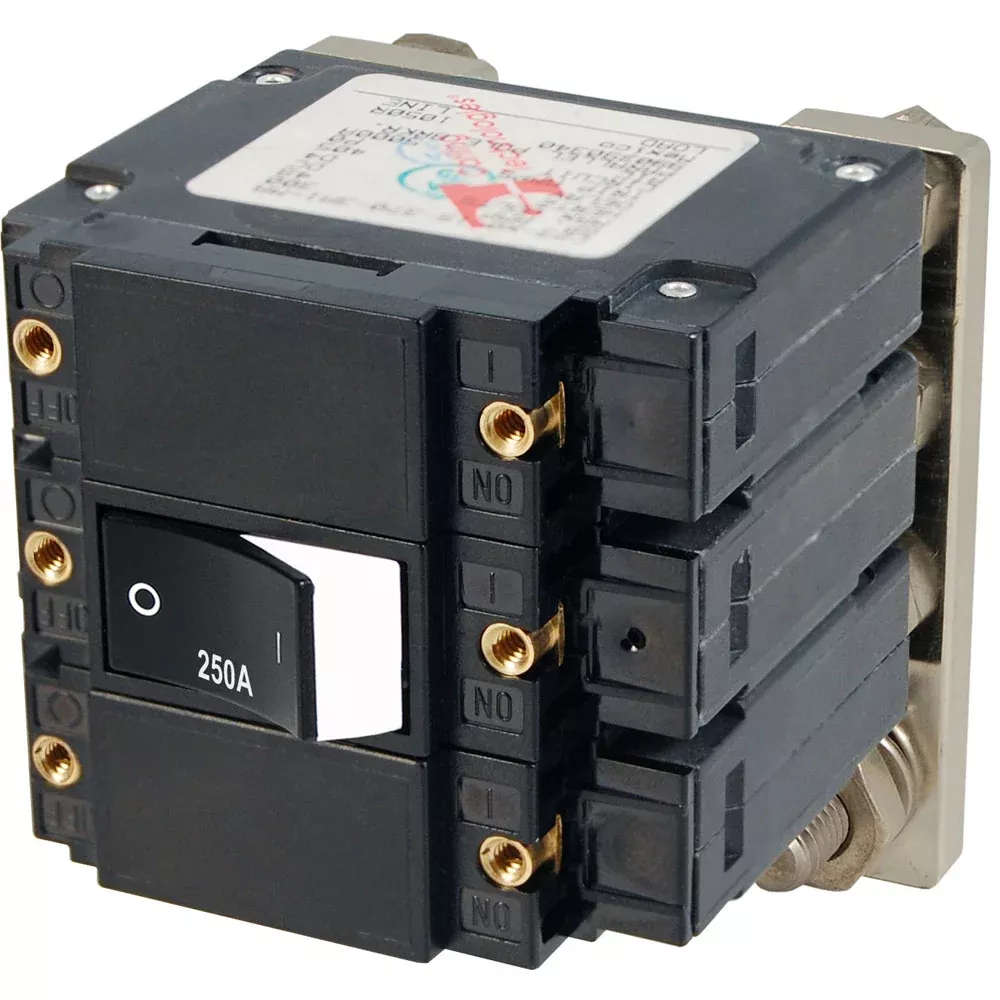 Blue Sea 7477 C – Series Flat Circuit Breaker, Single and Double Pole-250 Amp [7477]