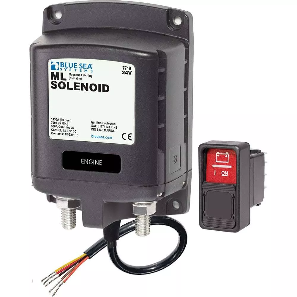 Blue Sea 7719 – ML-Series Solenoid Switch – Stripped Wire – 24V [7719]
