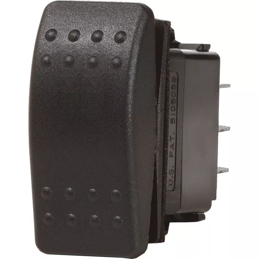 Blue Sea 7930 Contura II Switch SPST Black – OFF-(ON) [7930]