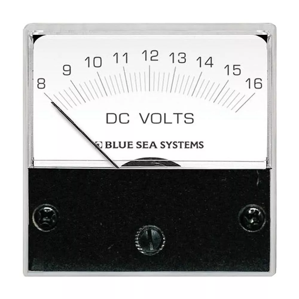 Blue Sea 8028 DC Analog Micro Voltmeter – 2″ Face, 8-16 Volts DC [8028]