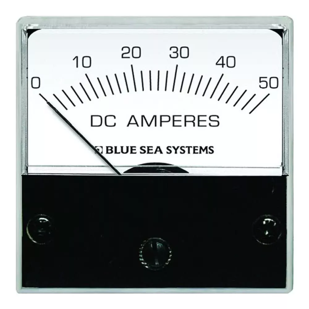 Blue Sea 8041 DC Analog Micro Ammeter – 2″ Face, 0-50 Amperes DC [8041]