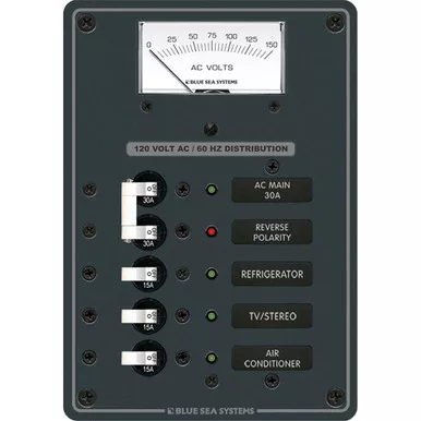 Blue Sea 8043 AC Main +3 Position Toggle Panel
