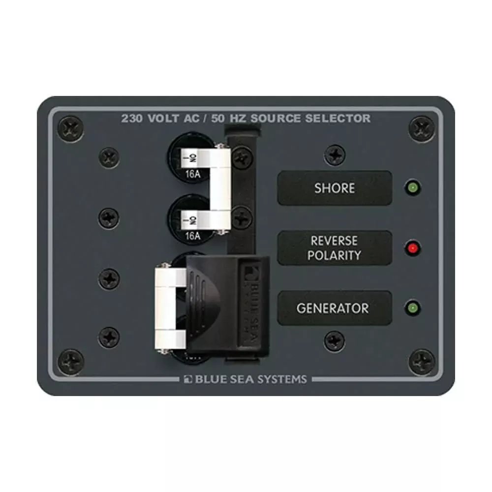 Blue Sea 8132 AC Toggle Source Selector (230V) – 2 Sources [8132]