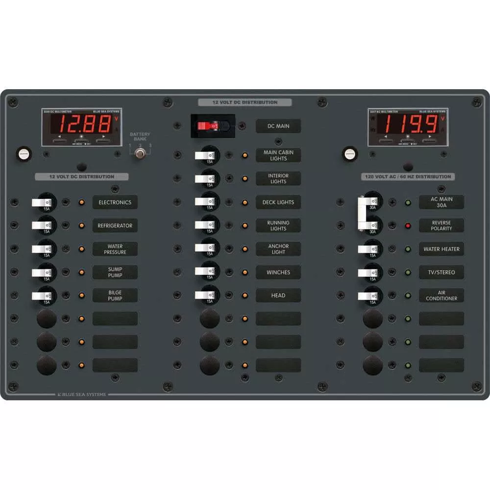 Blue Sea 8408 AC Main + 6 Positions / DC Main + 18 Positions [8408]
