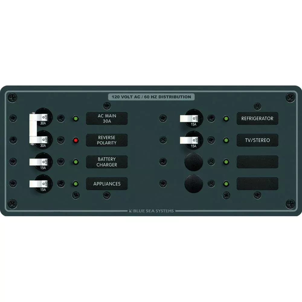 Blue Sea 8412 AC Main + 6 Positions – White