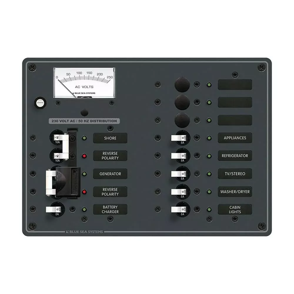 Blue Sea 8562 AC Toggle Source Selector (230V) – 2 Sources + 9 Positions [8562]