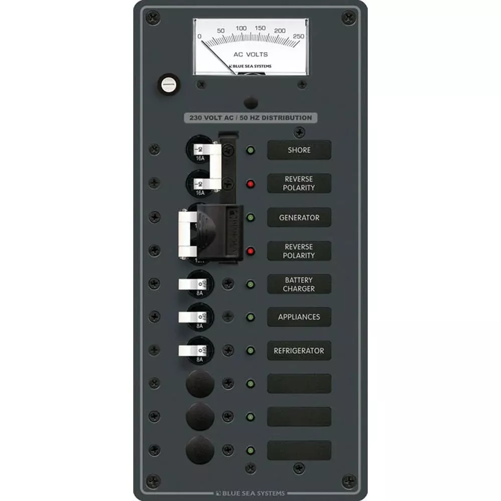 Blue Sea 8589 AC Toggle Source Selector (230V) – 2 Sources + 6 Positions [8589]