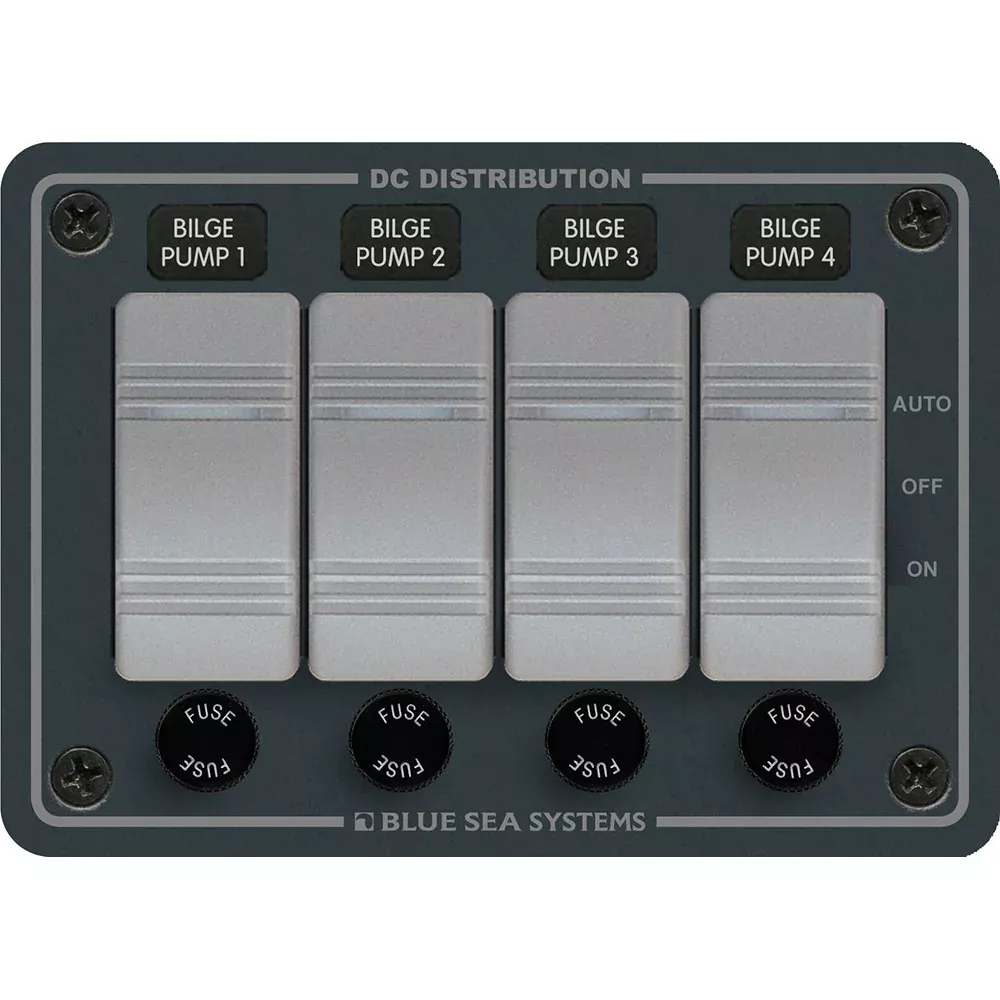 Blue Sea 8666 Contura 4 Bilge Pump Control Panel - 8666