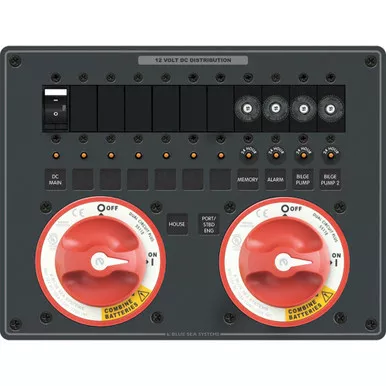 Blue Sea 8693 e-Series Dual Circuit Plus 2 Panel