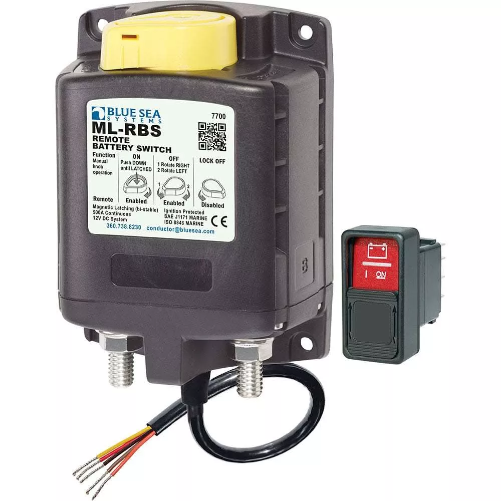 Blue Sea7700 ML-Series Remote Battery Switch w/Manual Control 12VDC [7700]