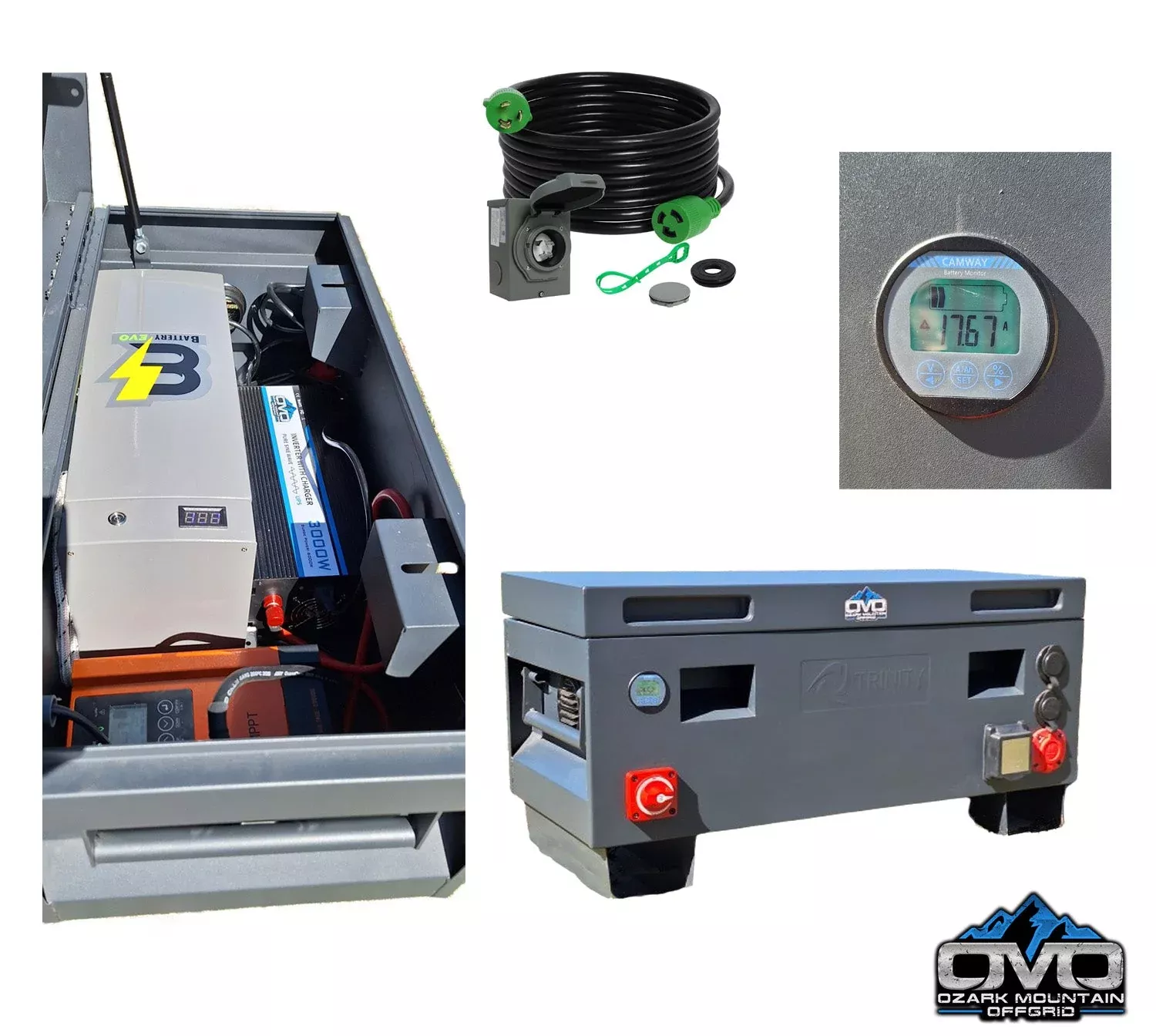 Boat Dock Offgrid Solar Kit – Portable with Plug and Play Connections (No Solar Panels)