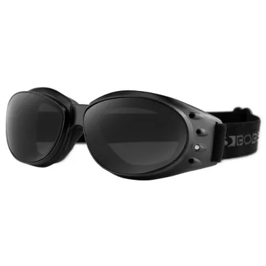 Bobster BCRU001 Cruiser 3 Goggles w/ Matte Black Frame & 4 Interchangeable Lenses (Smoke, Clear, Amber, Smoke Blue Revo Mirror)