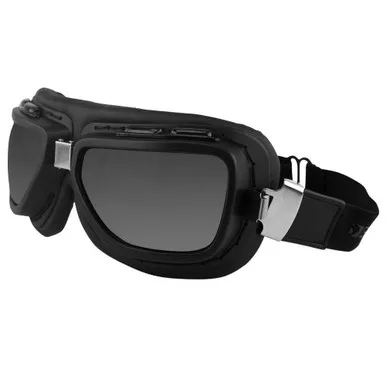 Bobster BPIL001 Pilot Goggles w/ Matte Black Frame & 2 Interchangeable Lenses (Smoke & Clear)