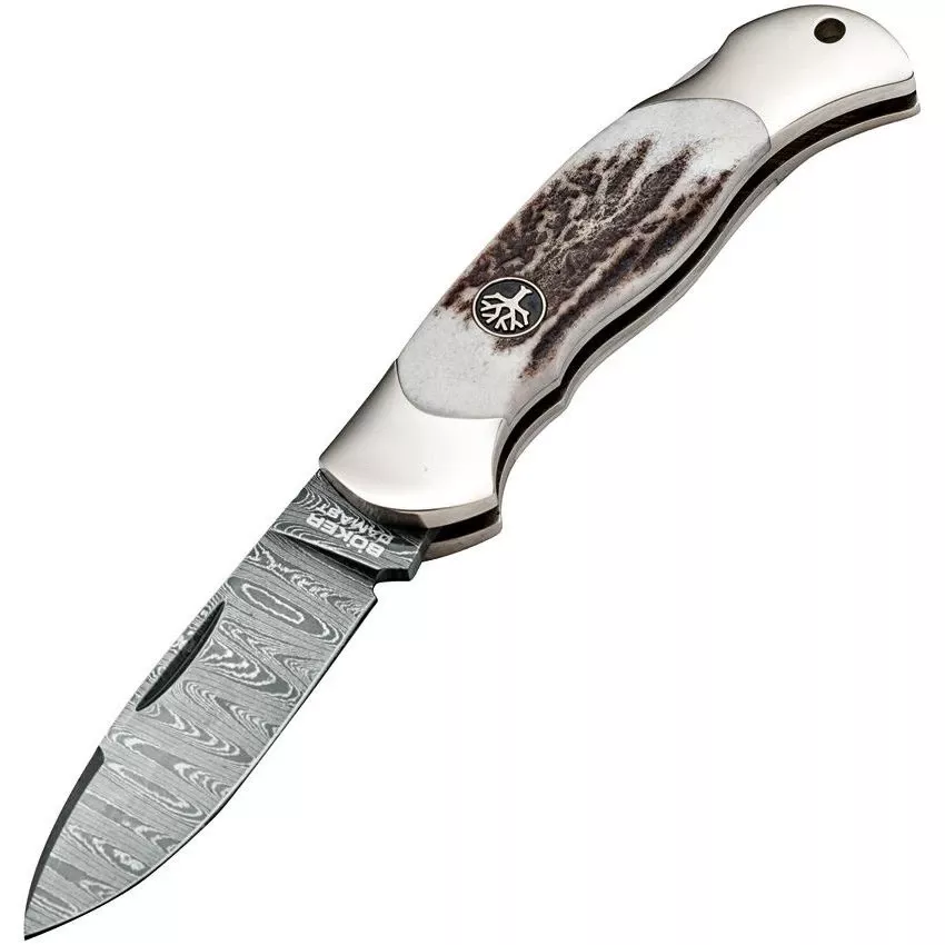 Boker 111910DAM Junior Scout Lockback Knife Stag