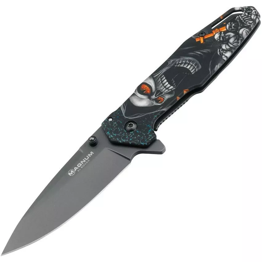 Boker Magnum 01MB230 Screaming Skull Framelock Knife