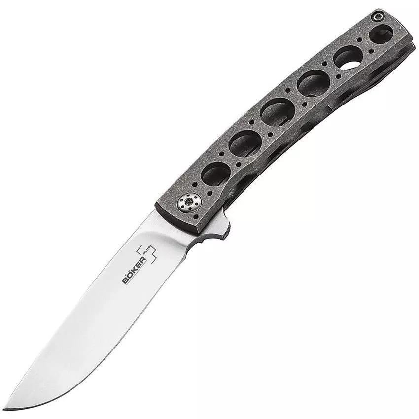 Boker Plus 01BO748 FR Mini Knife With Tumbled Finish Titanium Handle