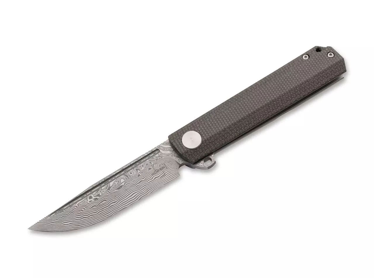 Boker Plus Cataclyst Damast. GREEN Micarta Scales.
