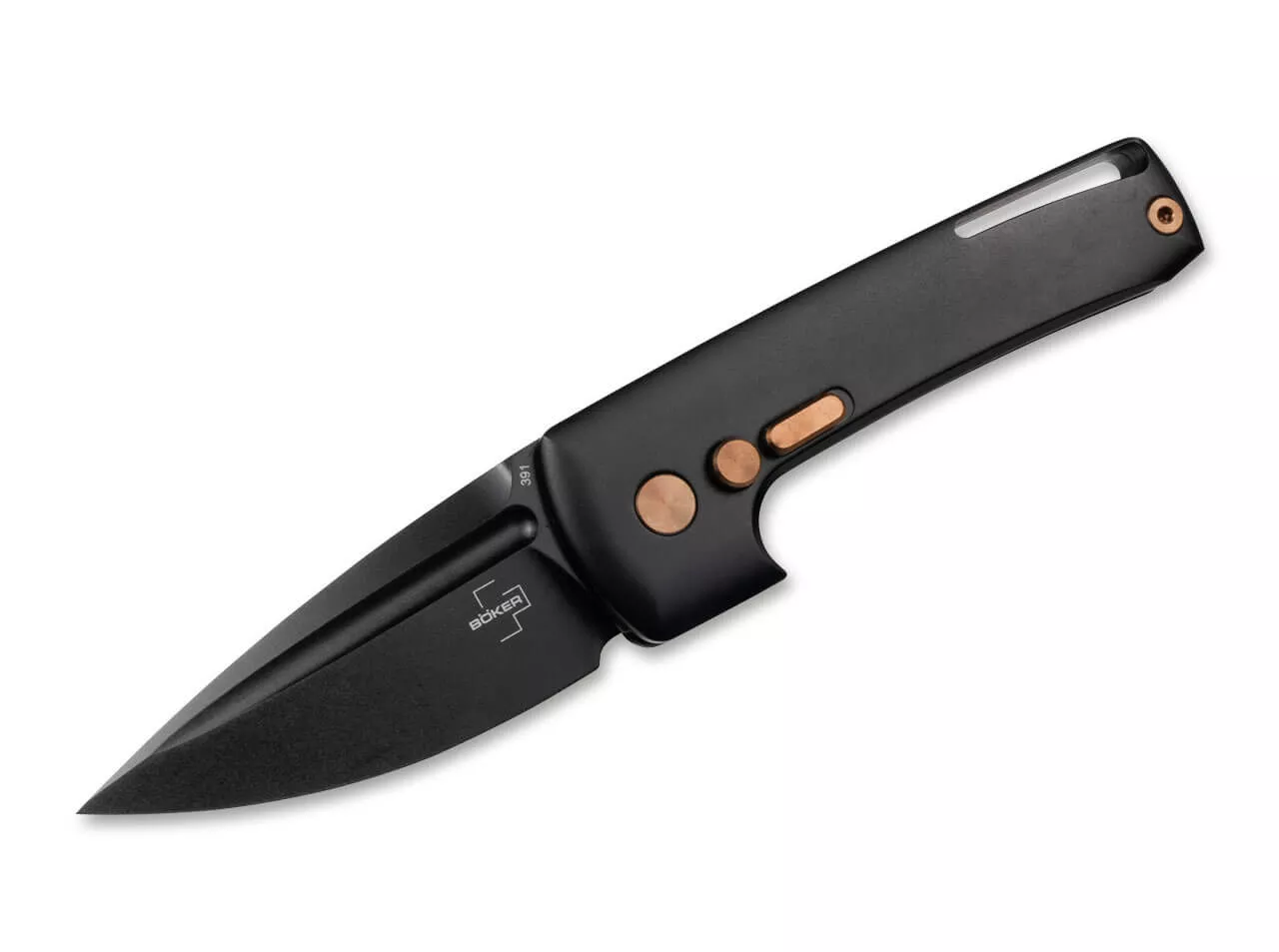 Boker Plus Mini Harlock Auto Folding Knife, 2.05″ Black 154CM Blade, Aluminum Handles W/ Clip