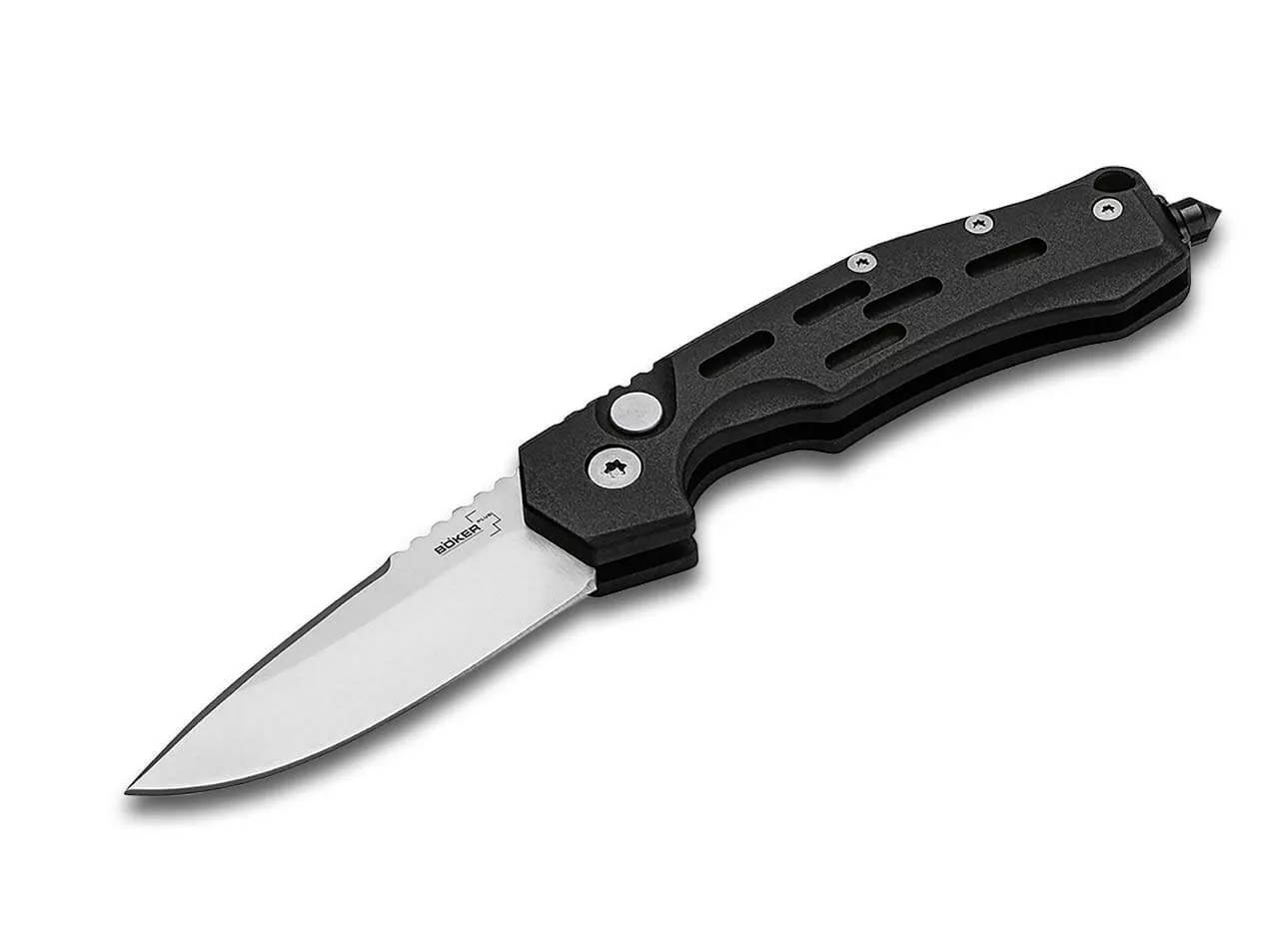 Boker Plus Thunder Storm Auto Folding Knife, 2.83″ AUS-8 Satin Blade, Black Aluminum Handles W/ Clip