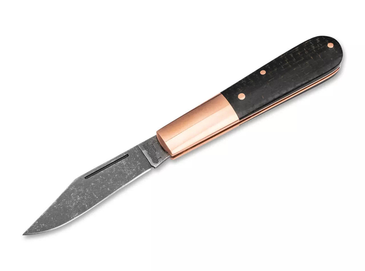 Boker Solingen Barlow Slip Joint Folding Knife 2.5″ N690 Blade, Copper Integral Micarta Scales