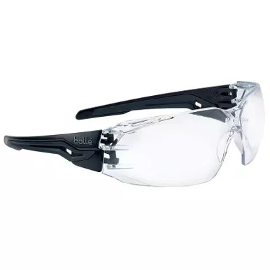 Bollé Silex+ BSSI Safety Glasses, Matte Black Frame