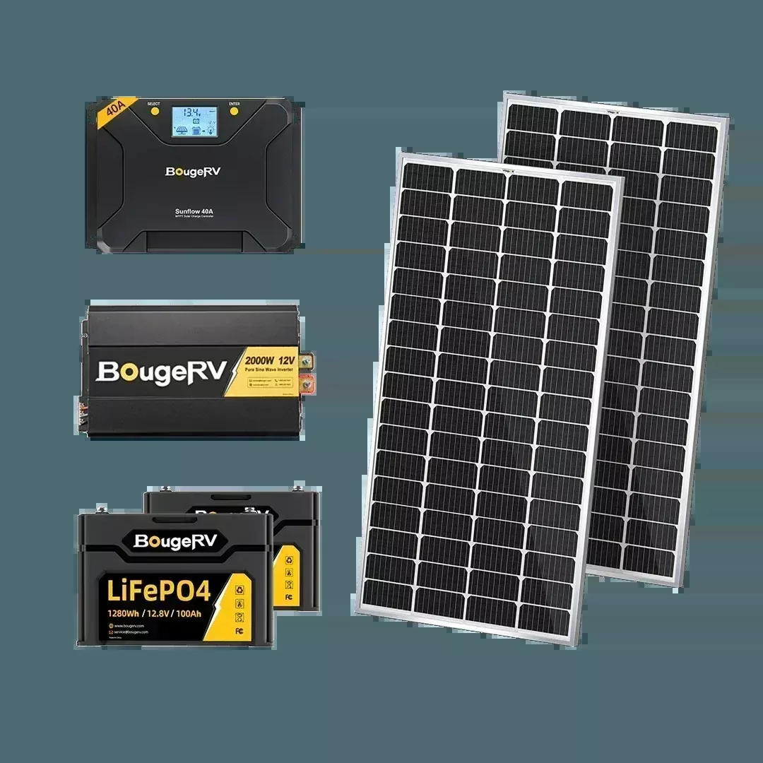 BougeRV 12V 400 Watt Rigid Solar Kit Upgraded Version