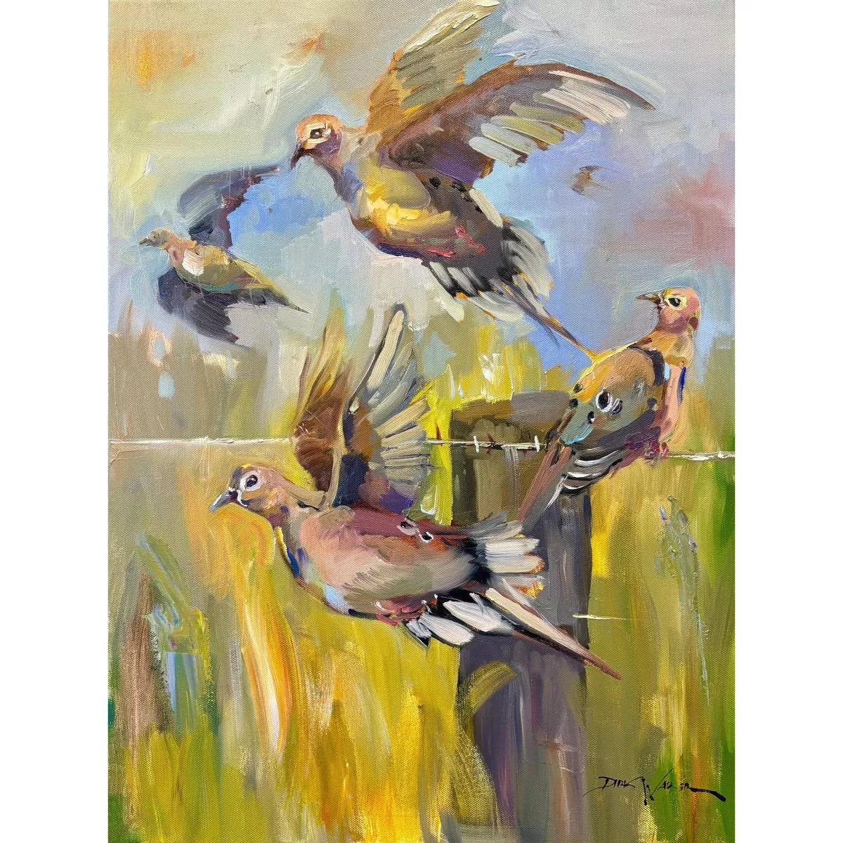 “Boy, I Hate September-Dove Season” Original Painting by Dirk Walker