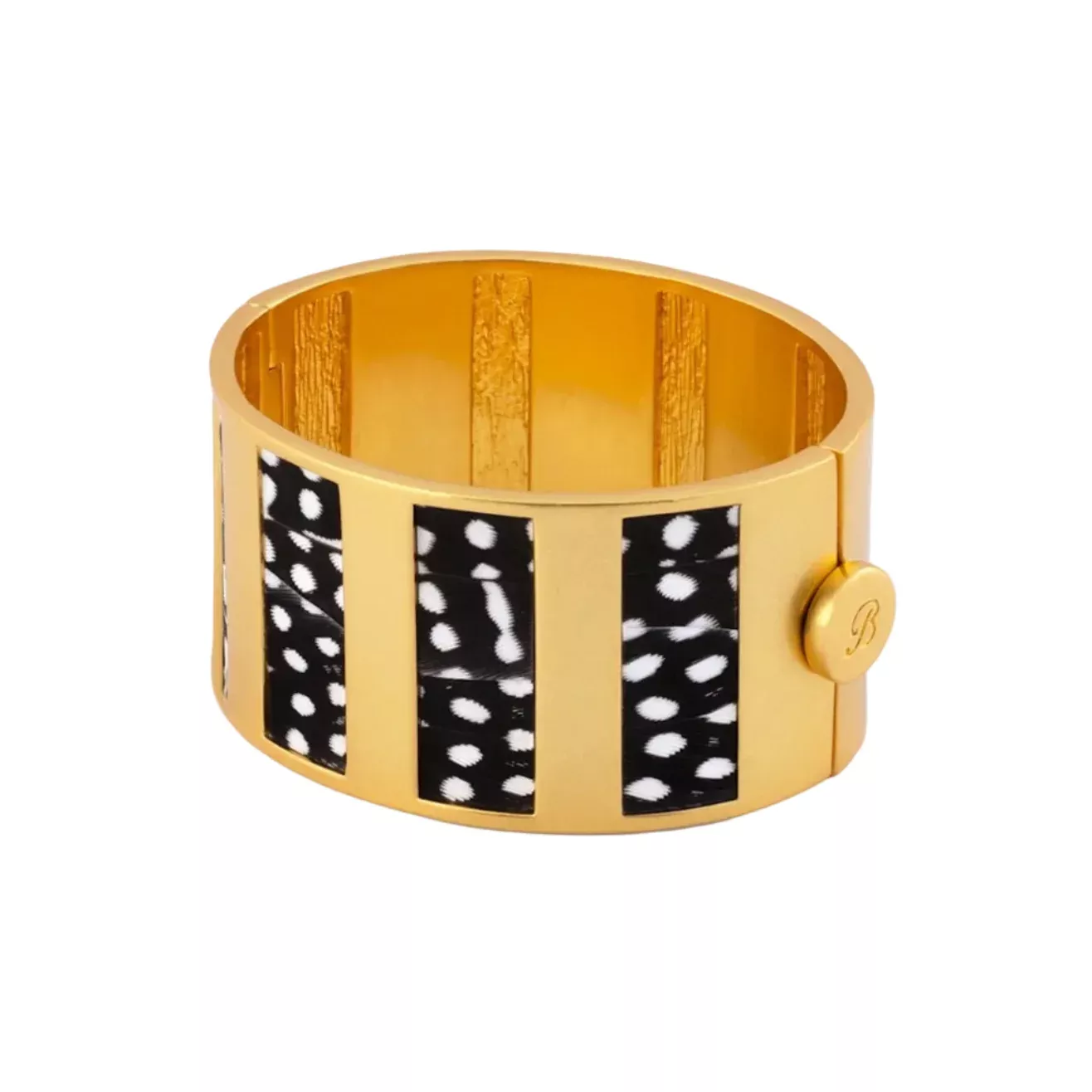 Brackish Crystal Striped Hinge Cuff