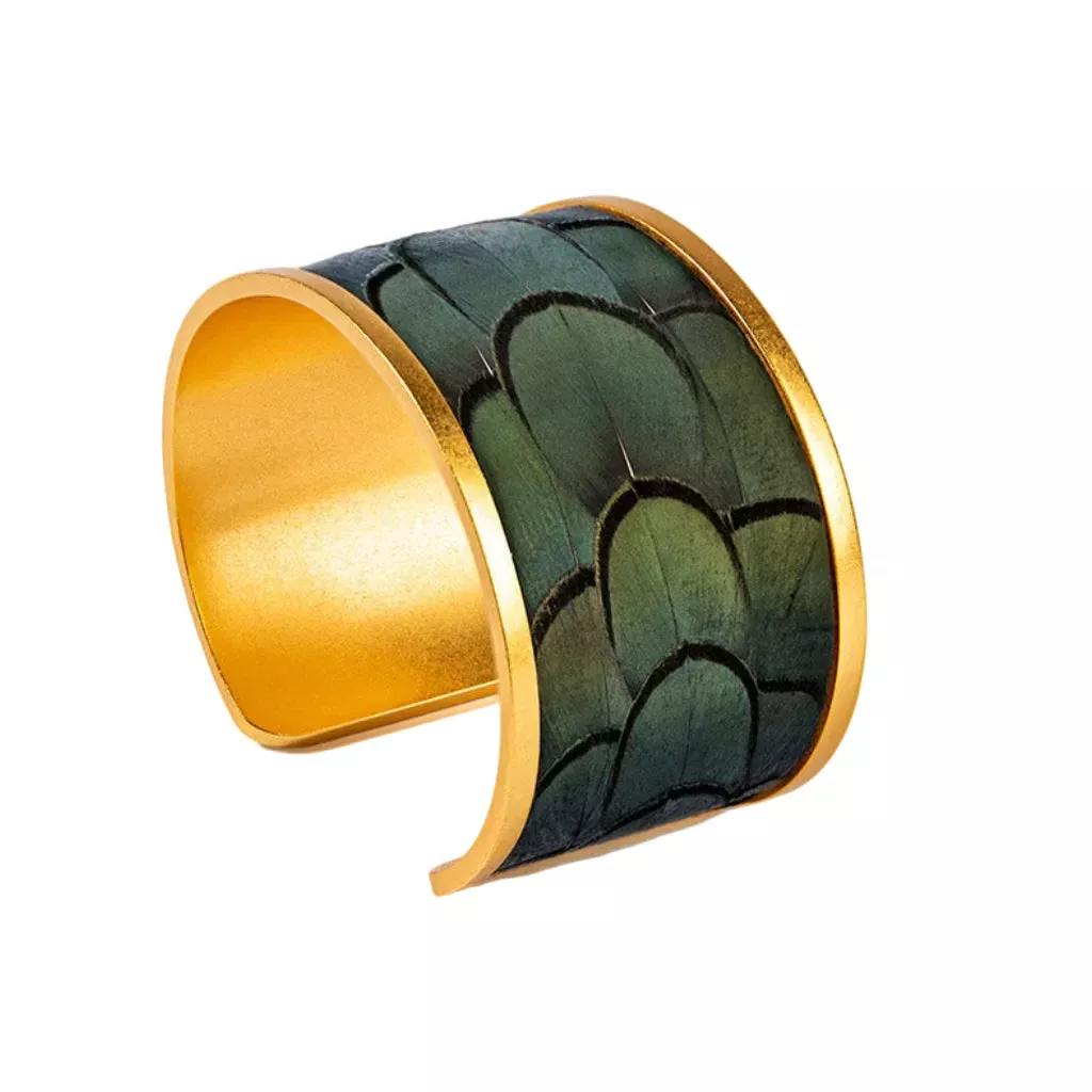 Brackish McKinney Pheasant Wide Cuff Bracelets