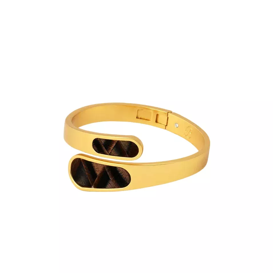 Brackish Naomi Bezel Hinge Cuff