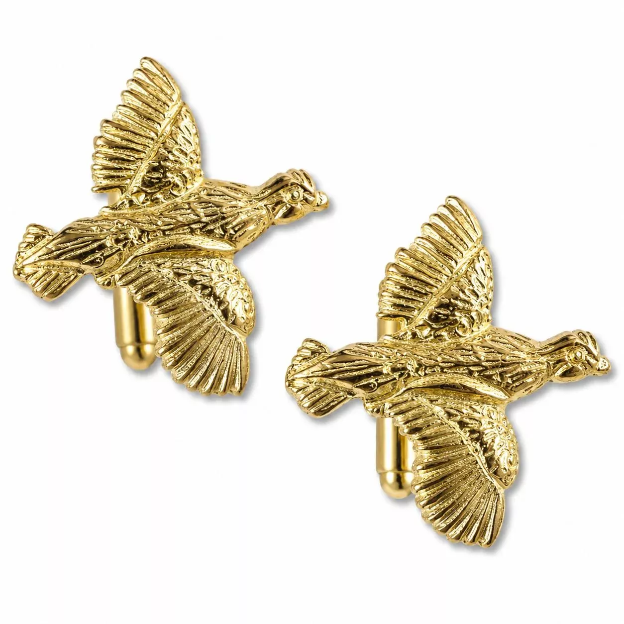 Brass Quail Cufflinks (Set of 2)